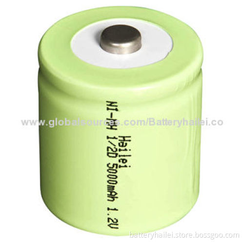NiMH 1/2D 5,000mAh 1.2V Rechargeable Battery, High-capacity with Low-price, High Power Type